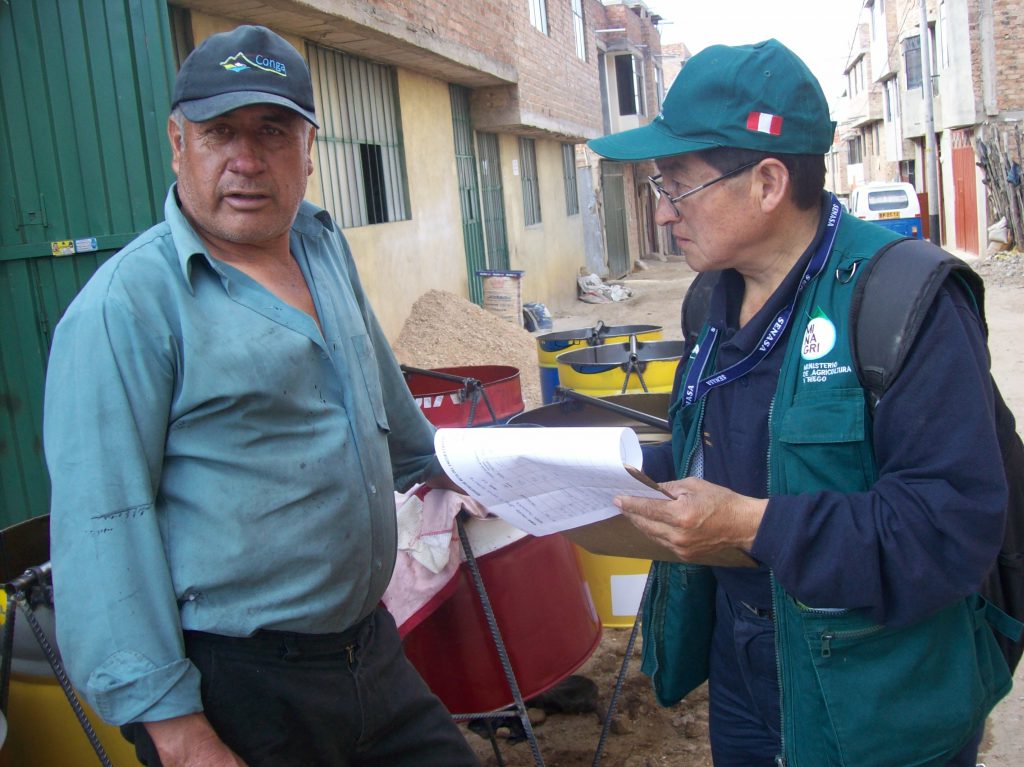 Encuesta de inocuidad en Cajamarca