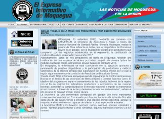 Senasa – El Expreso Informativo de Moquegua: Senasa trabaja de la mano con productores para descartar Brucelosis Bovina