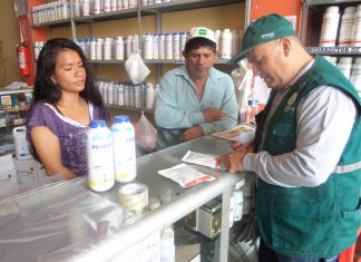 San Martín: Senasa colecta muestras de plaguicidas en establecimientos autorizados