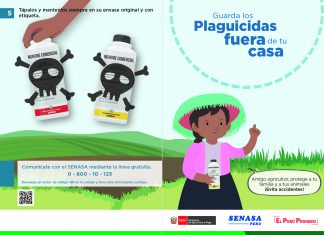 Senasa: El plaguicida es veneno – Díptico Guarda los plaguicidas fuera de casa – Sierra