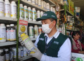 Intensifican inspecciones en establecimientos que comercializan plaguicidas en Arequipa