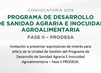 Programa de Desarrollo de Sanidad Agraria e Inocuidad Agroalimentaria – Fase II – PRODESA