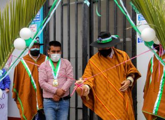 Ministro de Agricultura y Riego y jefe del SENASA inauguran matadero municipal de San Jerónimo