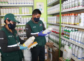 Operativos inopinados: Incautan plaguicidas prohibidos y sin registro en Tacna